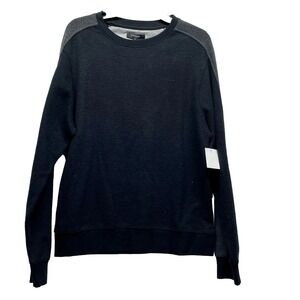 Tahari Men's Small Grey Crew Neck Cotton Blend Sweater NEW (F2)